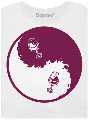 Yin Yang bor prémium női póló White