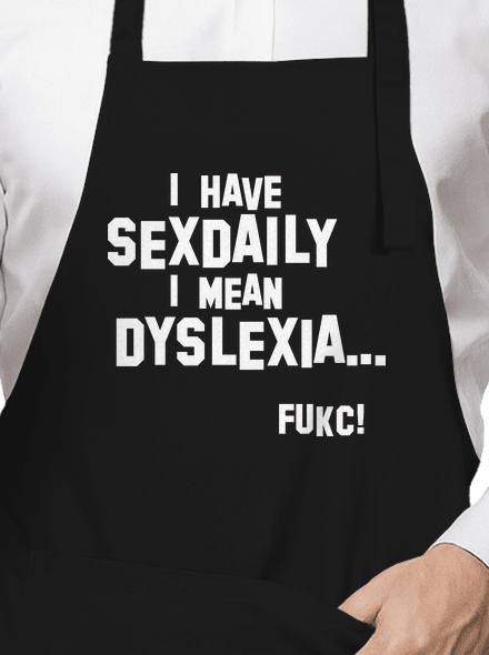 Dyslexia kötény Black