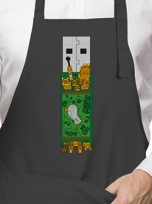 USB city kötény Dark Grey