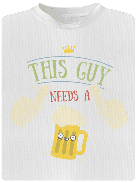 This guy needs a beer férfi sportpóló White