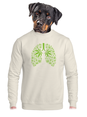 Gandzsa tüdő unisex crewneck Off White