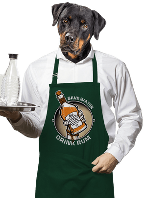 Save water kötény Bottle Green