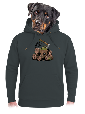 I Am Groot unisex prémium pulóver Charcoal