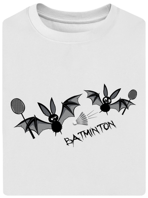 Batminton unisex túlméretezett póló White