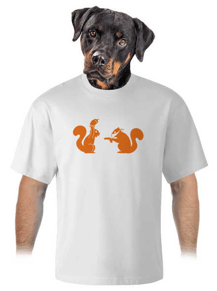 Mókusok unisex túlméretezett póló White