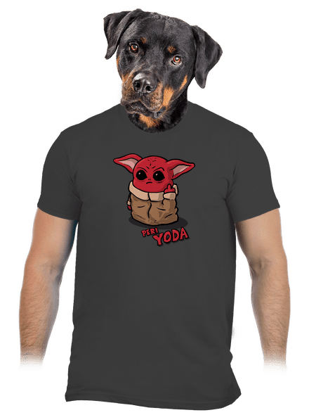 Peri Yoda férfi póló Dark Grey