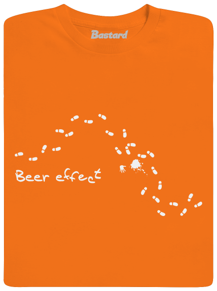 Beer effect férfi póló Orange