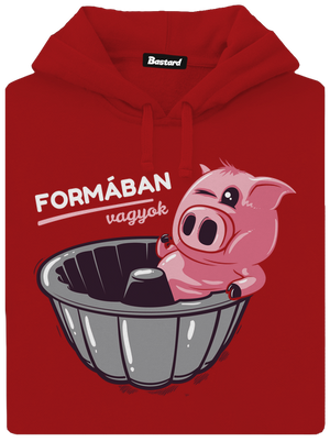 Formában női kenguruzsebes pulóver Red Mal