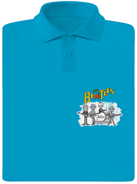 AI Beatles férfi pólóingek Blue Atol