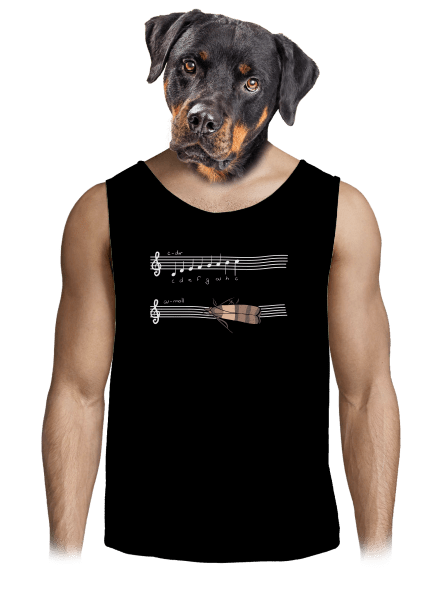 A - moll férfi trikó Black