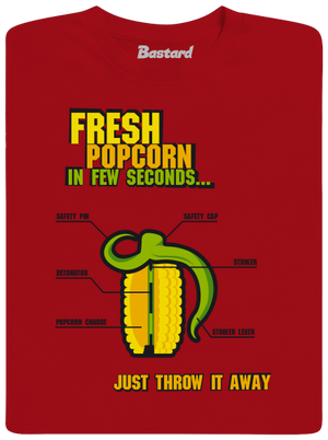 Popcorn grenade férfi hosszú ujjú póló Red