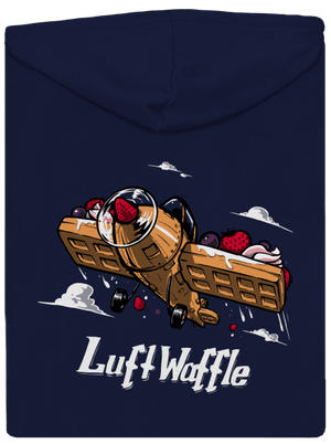 Luftwaffle cipzáras férfi pulóver Navy