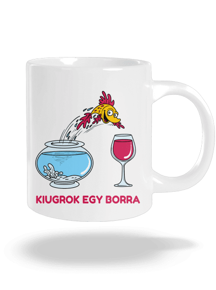 Kiugrok egy borra nagy bögre White