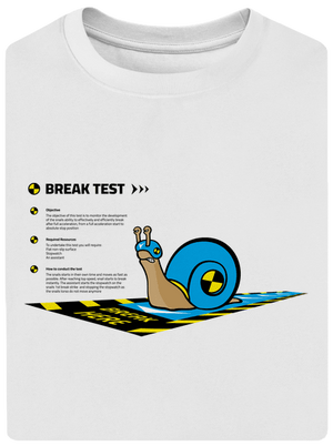 Snail test unisex túlméretezett póló White