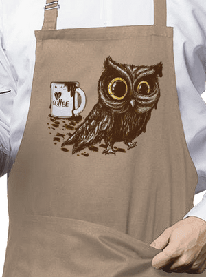 Koffeinfüggő bagoly kötény Rope