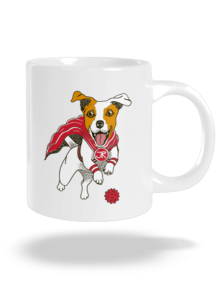 Jack Russell nagy bögre White
