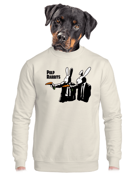 Pulp Rabbits unisex crewneck Off White