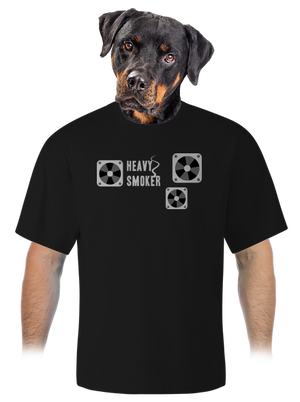 Heavy smoker unisex túlméretezett póló Black