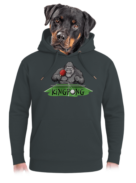 King pong unisex prémium pulóver Charcoal