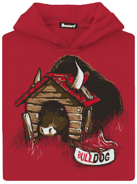 Bulldog gyerek kenguruzsebes pulóver Fire Red