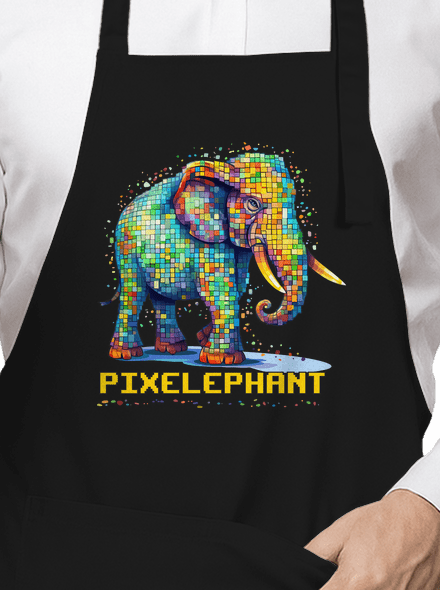 Pixelephant kötény Black