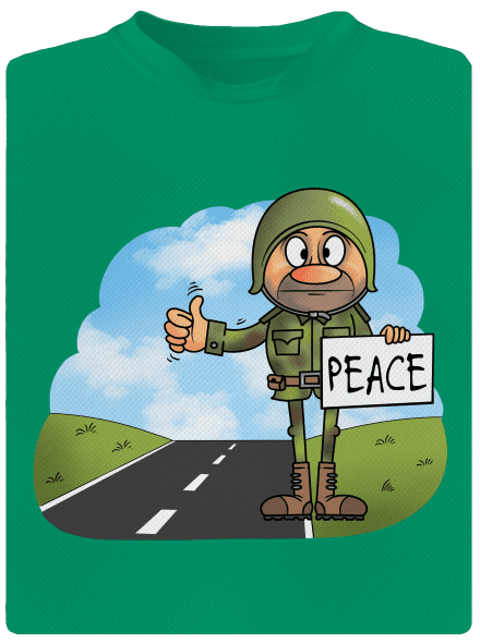 Peace gyerek sport póló Kelly Green Mal