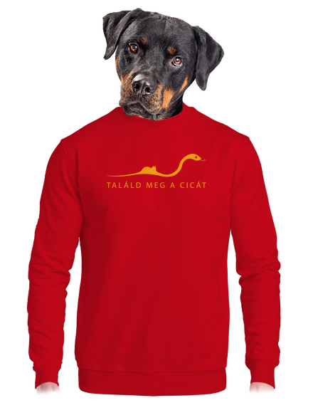 Találd meg a cicát unisex crewneck Red
