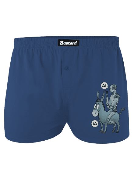 Szamár és AI férfi alsó nadrág Blue