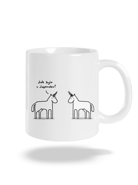 Pornókürt hagyományos bögre White