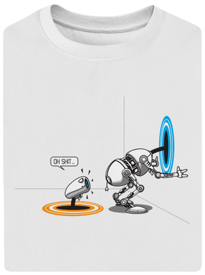 Portal surprise unisex túlméretezett póló White