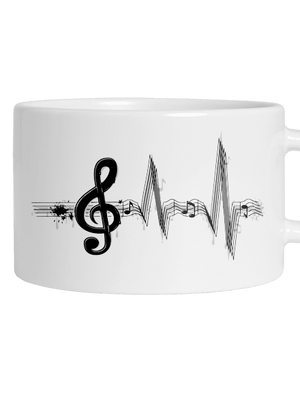 A zene az életem macaron bögre White