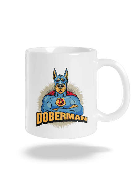 Doberman hagyományos bögre White