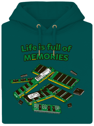 Memóriában tárolva unisex prémium pulóver Emerald Green