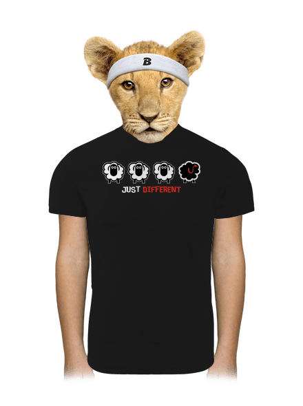 Fekete bárány gyerek sport póló Black