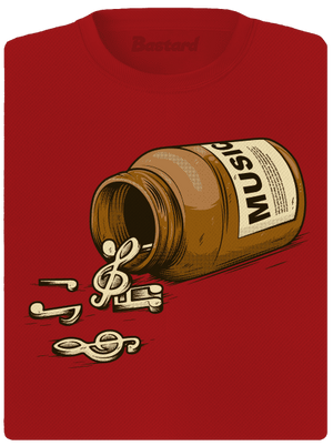 Music Pills női sportpóló Red Mal