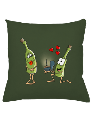 A bor szeretete párna Olive Green