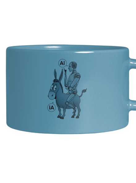 Szamár és AI macaron bögre Blue Macaron