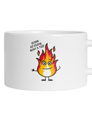 Olyan az eszem, mint a tűz! macaron bögre White