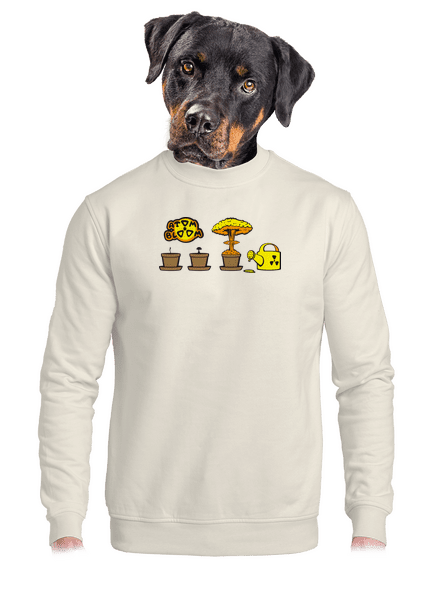 Atom bloom unisex crewneck Off White