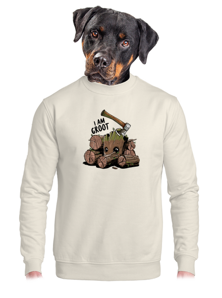 I Am Groot unisex crewneck Off White