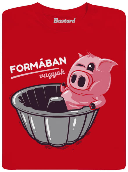 Formában férfi póló Red