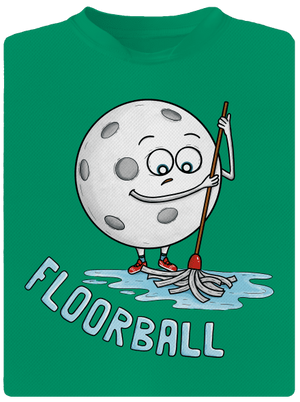 Floorball gyerek sport póló Kelly Green Mal