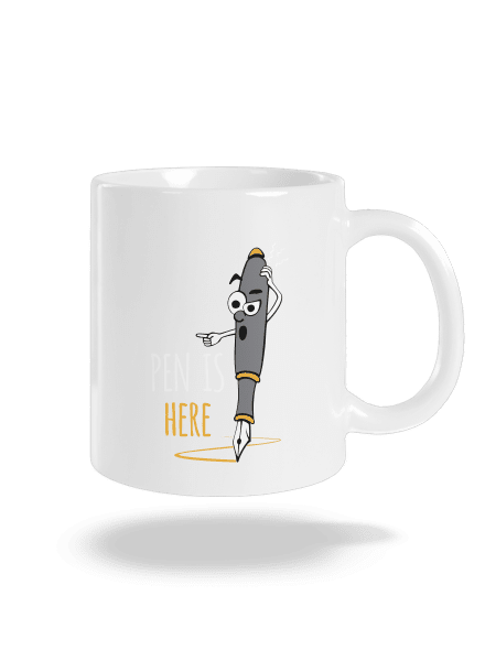 Pen is here hagyományos bögre White