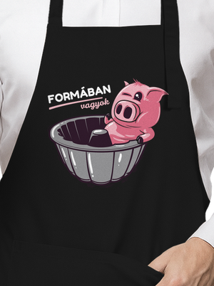 Formában kötény Black