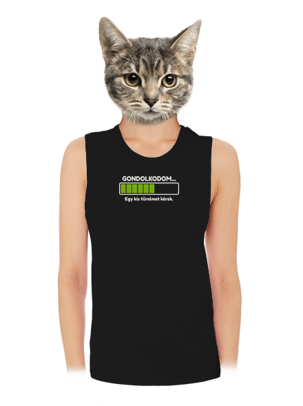 Gondolkodom női bővített trikó Black