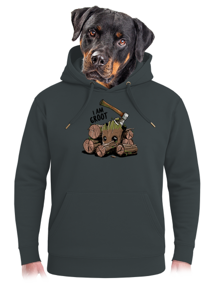 I Am Groot unisex prémium pulóver Charcoal