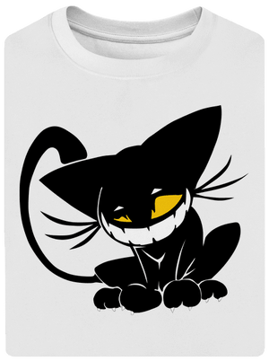 Evil cat unisex túlméretezett póló White