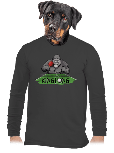 King pong férfi hosszú ujjú póló Dark Grey