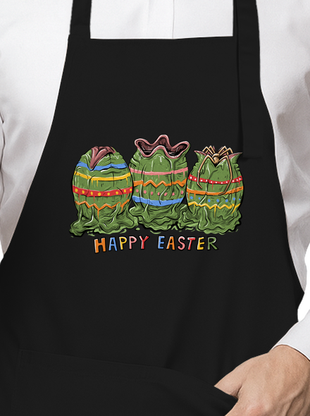 Happy easter kötény Black