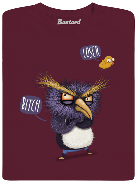 A pingvin nem repül gyerek póló Burgundy